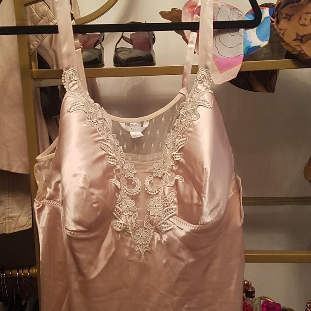 Flora Nikrooz Satin and Lace Nightgown Lingerie